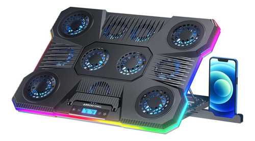 Potente Base Refrigerante Gamer 2800rpm 11 Ventiladores Rgb 