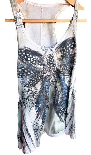 Musculosa Remera Mariposa Mujer Dama