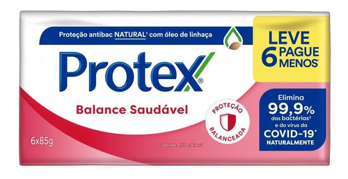 Protex antibacteriano balance saudável em barra 6 unidades 85g 