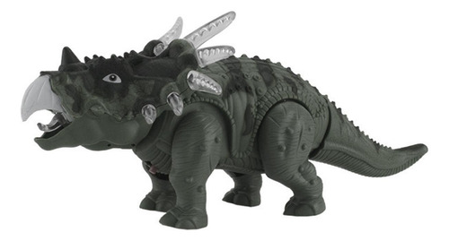 Brinquedo Dinossauro Plástico Com Luz E Som 3 Pilhas Cinza