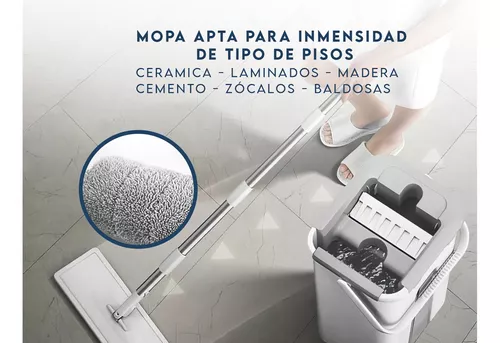 Trapeador Para Piso De Madera Ceramica Mopa Microfibra Limpieza Casas Flat  Mop