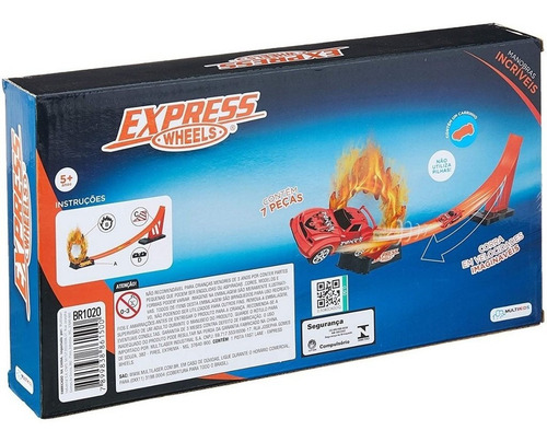 Imagem 4 de 4 de Pista Corrida Fast Lane Express Wheels 1 Carrinho E 7 Peças