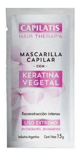 Capilatis Mascarilla Capilar Con Keratina Vegetal Pouch 15g