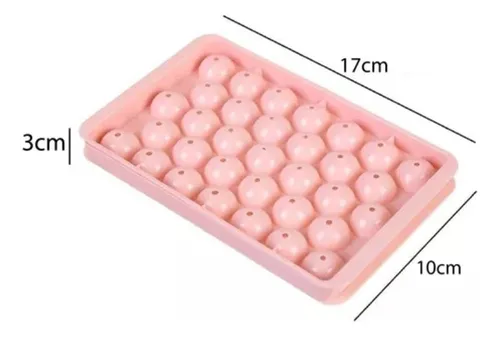 Molde Mini Esferas De Hielo 33 Bolas Coctelería Apilables