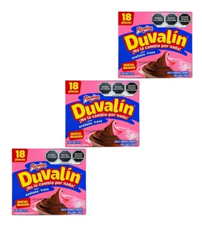 Pack 3 Cajas Duvalin 54 Pzas En Total Avellana - Fresa