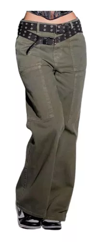 Pantalon Tipo Cargo Hombre Bota Recta