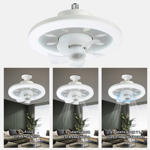 Lampara Ventilador De Techo Tianlai 5 Aspas36w Diámetro 30cm