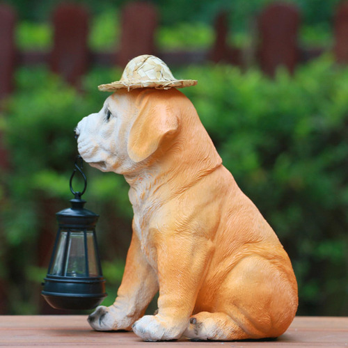 Luz Solar Para Perros Estatuas De Perros Para Jardín Decorac