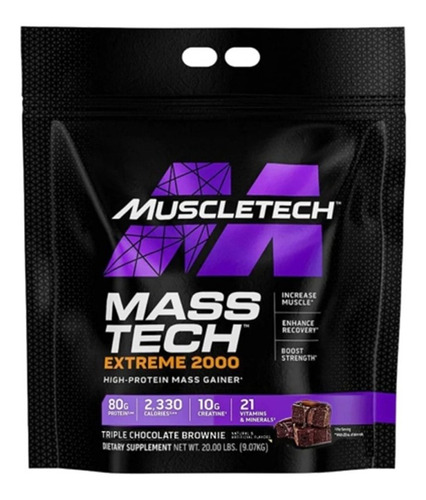 Mass Tech Extreme 2000 - Muscletech - Chocolate - 20 Libras