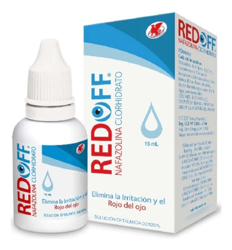 Gotas Para Ojos Rojos, Red Off   , Irritados 15 Ml