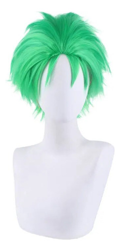 Peluca Anime, 30 Cm, Verde, Para Cosplay, De Roronoa Zoro, D