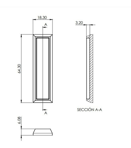 Imagen 2 de 2 de Jaladera Auto Adherible Para Vitrina Transparente (10 Pz)