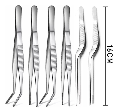 Pinzas De Cocina De Precisión Para Chef O Para Enchapar, 6 U