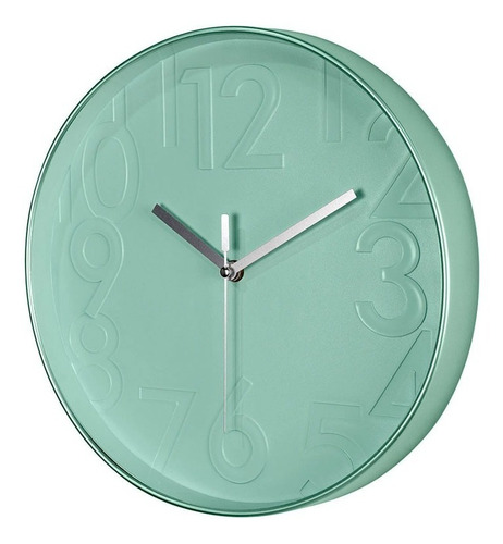 Reloj De Pared Verde Color de la estructura Agua Color del fondo Agua