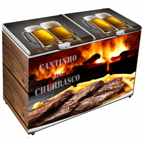 Kit Adesivo Envelopamento Freezer Churrasco 150lx83ax70p 