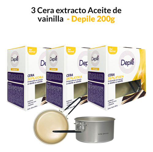 3 Cera Extracto Aceite De Vainilla 200g - Depile.