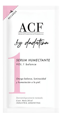 Serum Humectante Acf By Dadatina Volumen 1 Recarga  30 Ml