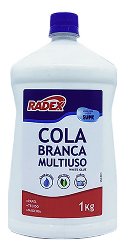 Cola Branca Profissional Multiuso Faz Slime 1kg Radex