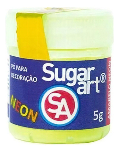 Pó Para Decoração 5g - Amarelo Neon Sugar Art