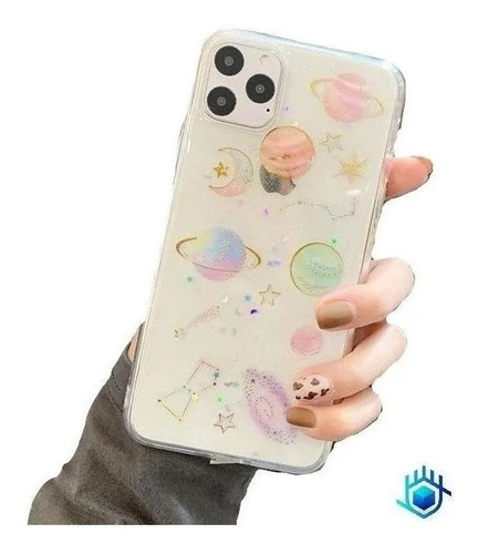 Imagen 1 de 10 de Case Galaxia iPhone Universo Estrellas Mujer Hombre Dama 3d