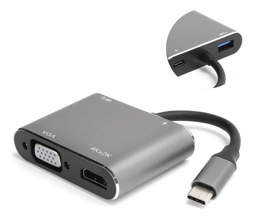 Hub Tipo C A Interfaz Multimedia Hd, Acoplamiento Vga Usb3.0