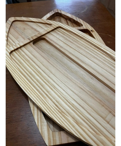 Barca Para Sushi E Comida Japonesa 19x45 Cm Madeira Kit C/3