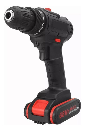 Taladro Inalámbrico 68vf 2 Baterías 2 Velocidades + Broca