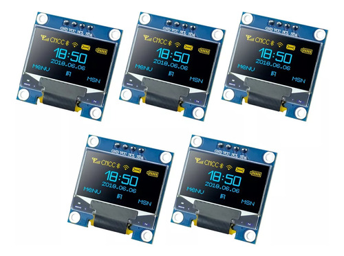 5 Pz Pantalla Oled 0.96 I2c 128x64