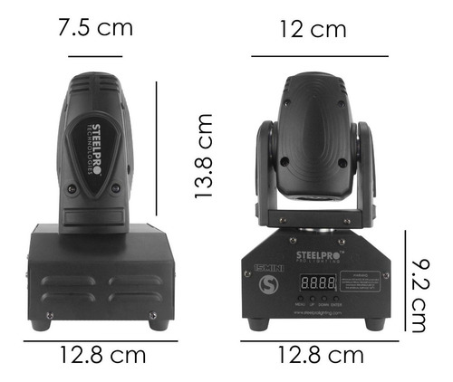 2 Cabezas Móviles Beam Rgbw 4 En 1 Con Maleta Steelpro