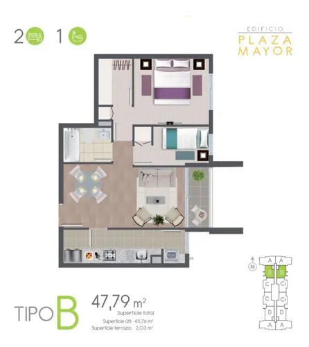 Departamento En Venta De 2 Dormitorios En Villa Alemana