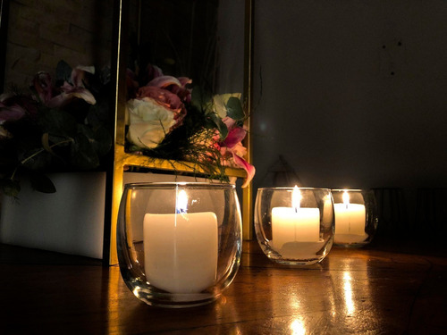 Imagen 2 de 10 de 20 Velas 5x5cm Para Centros De Mesa De Boda Aluzza