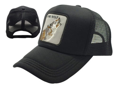 Imagen 1 de 6 de Gorra Trucker Lobo Parche Bordado Ear Outdoor