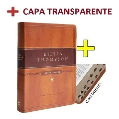 Bíblia De Estudo Thompson Grande Marrom Dourada +indice+capa