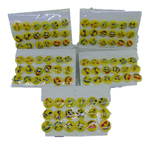  Aretes Happy Face  45 Pares 