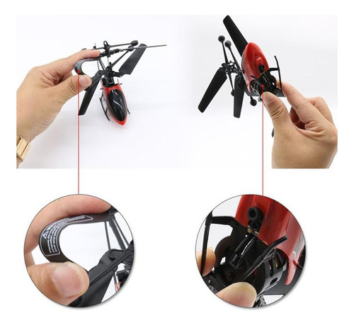 Helicóptero Dron Recargable Con Control De Paletas