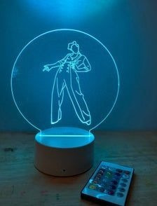 Imagen 2 de 2 de Lampara Led 3d Harry Styles Fine Line Blue