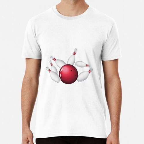 Remera Red Bowling Ball Scatters Pins Algodon Premium 