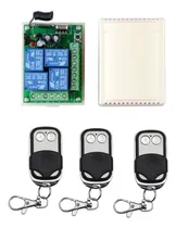 Comprar Receptor 12v Rf 433mhz 4 Canales 3 Controles Remotos 2 Boton