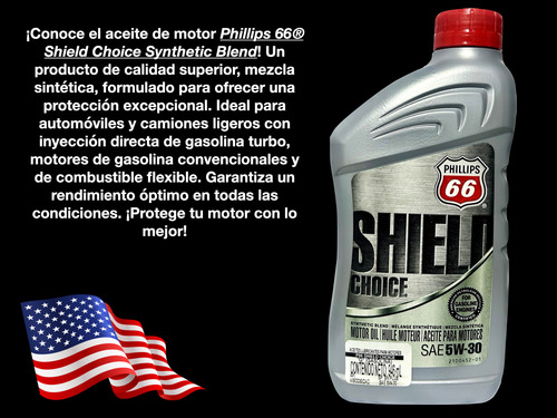(5 Pzas) Aceite Para Motor Sintético. Choice 5w-30