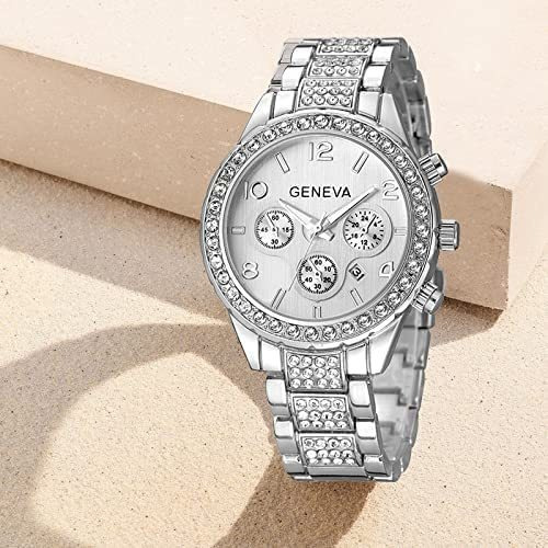 Fanmis Lujo Unisex Pave Cristal Flotante Diamantes Calendari