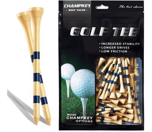 Pack De 120 Tees De Bambu Para Golf. Altura 2- 2/4