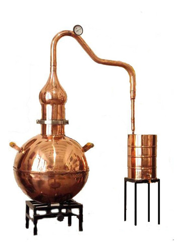 Alambique De Cobre 60 Litros Con Columna Y Quemador