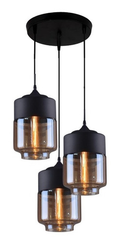 Lámpara Ngr Lighting Con Cristal Ámbar, Mod. Tov-03