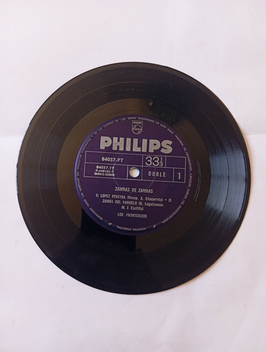 Vinilo Single De Los Fronterizos Zambas De Zambas ( F14 (Usado)