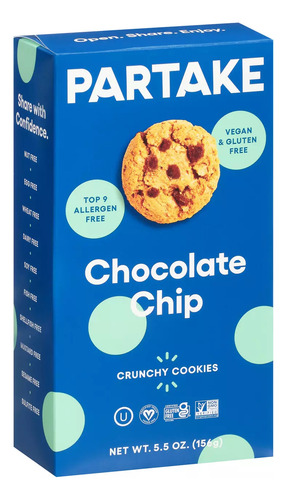 Partake Chocolate Chip Galletas Gluten Free 156 G (2 Pz)