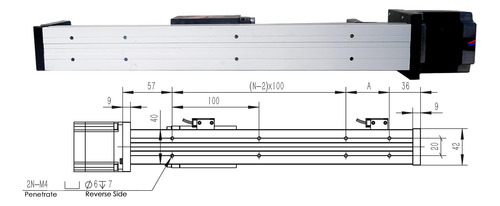 Fuyu Fsl40 Guía Lineal Versión 2.0 Mesa Tornillo De Bola Mov