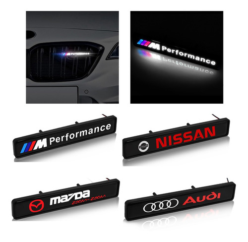 Emblema Parrilla Kia Nissan Bwm Peugeot  Audi Iluminado 3 D