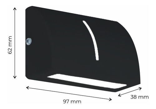 Imagen 2 de 9 de Aplique Pared Exterior + Led G9 Escaleras Paredes Jardin