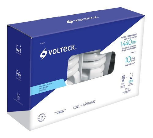 Multipack 4 Lámparas Espiral 24w Voltech 46826 