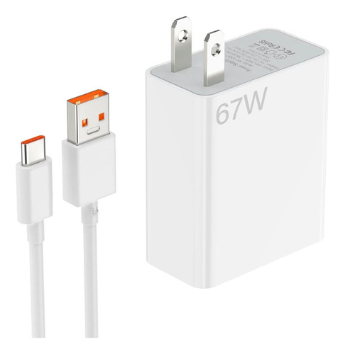 Cargador Original Xiaomi 67w Turbo Charge + Cable Usb-c